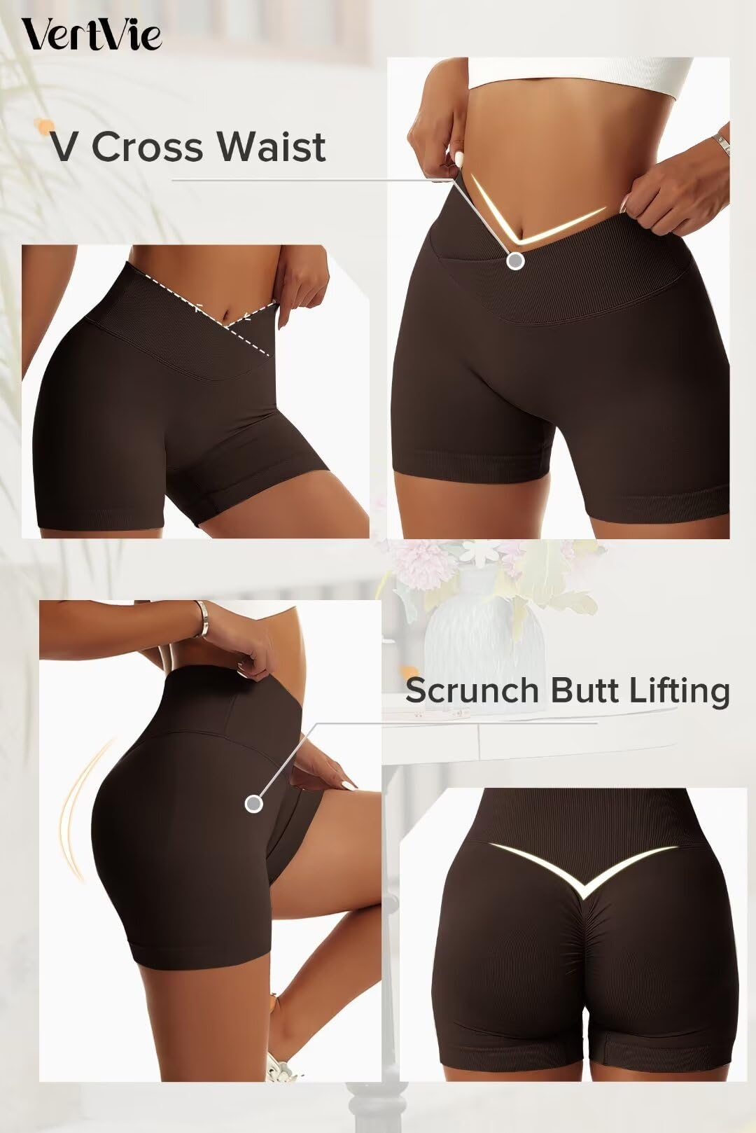 Women's Gym Shorts V Cross