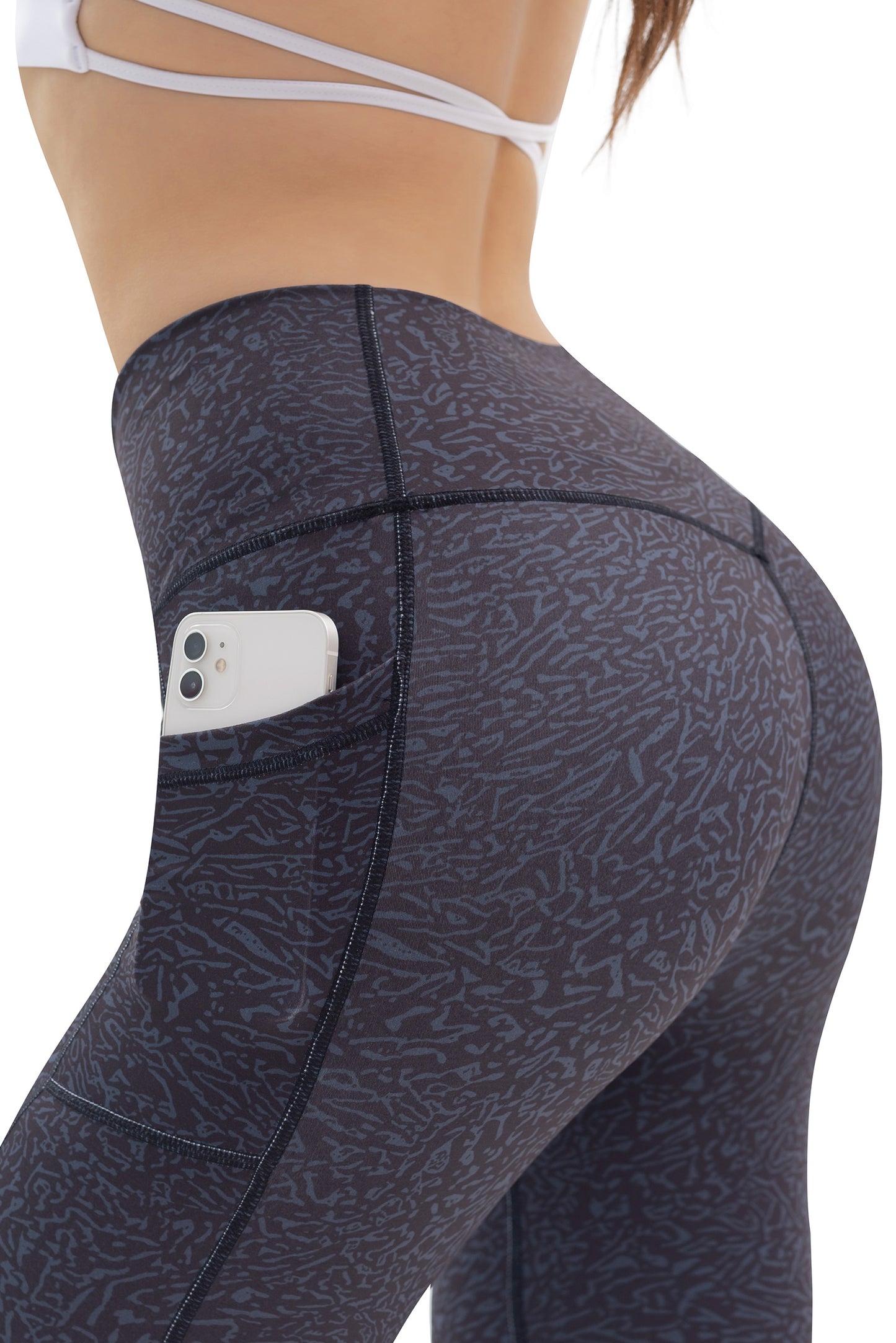 Women Crossover Gym Leggings with Pockets