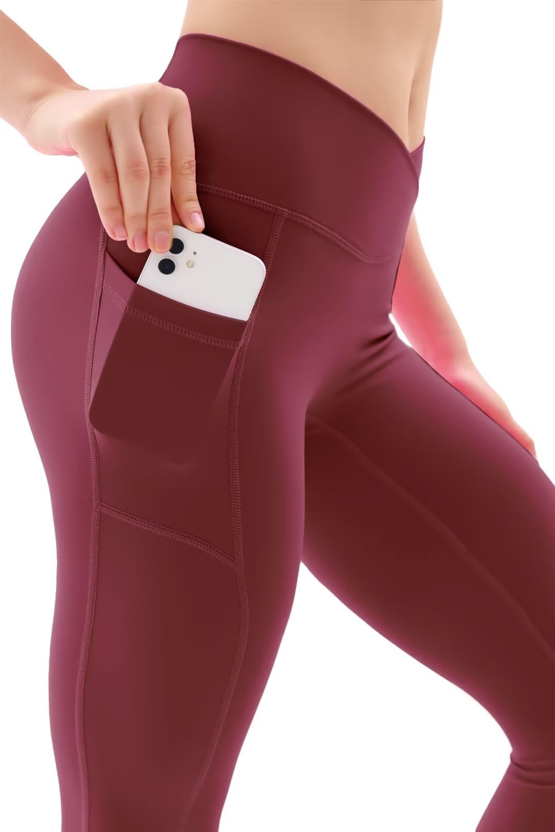 Women Crossover Gym Leggings with Pockets