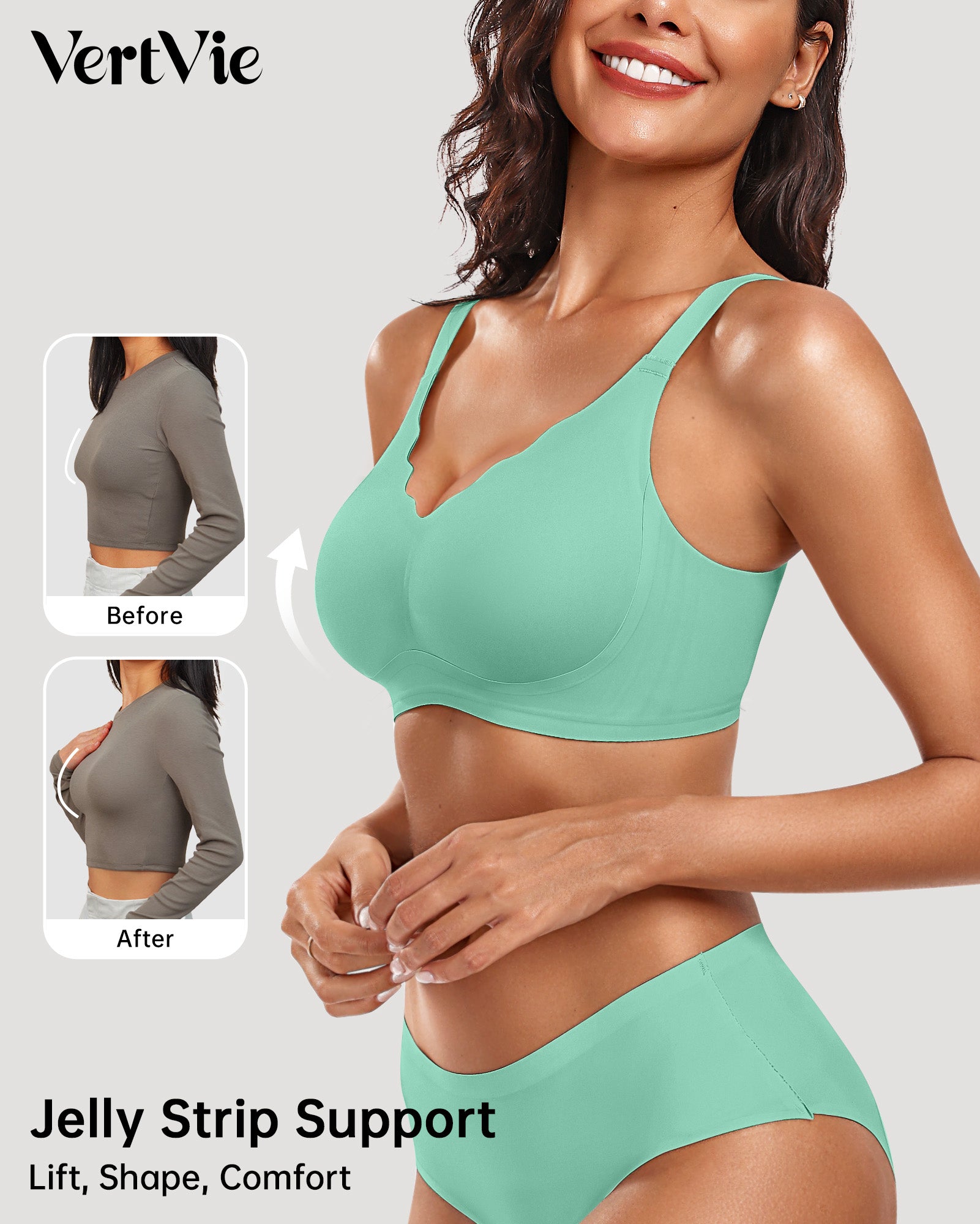 Seamless Wire-Free Scalloped Bras