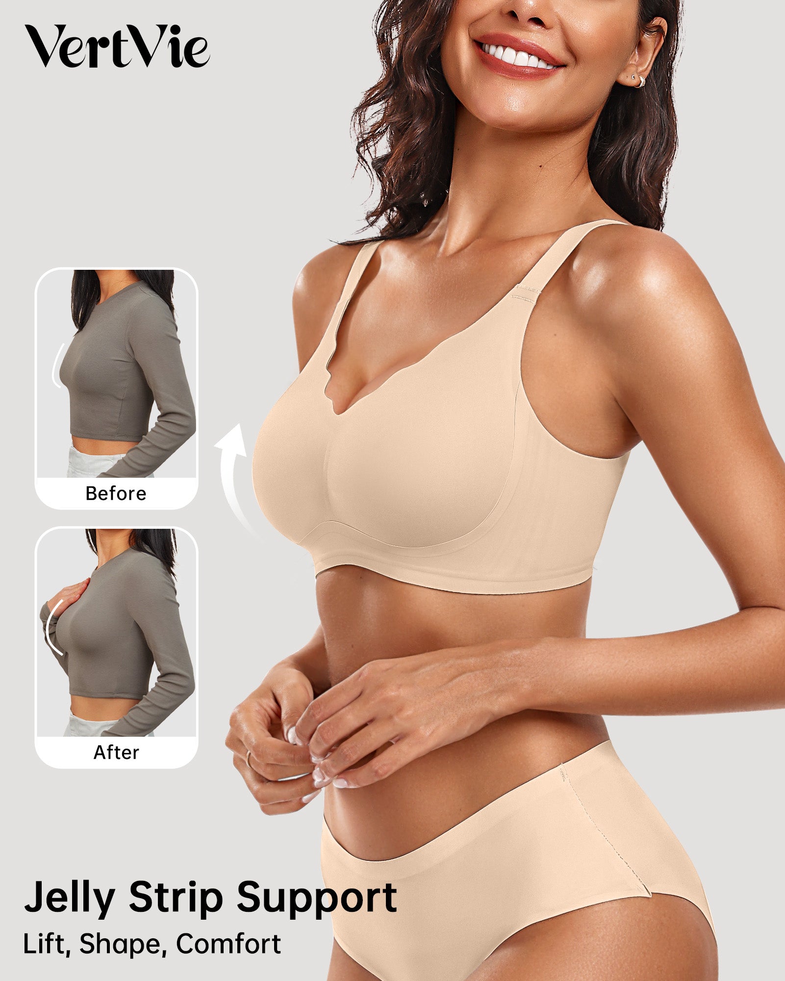 Seamless Wire-Free Scalloped Bras