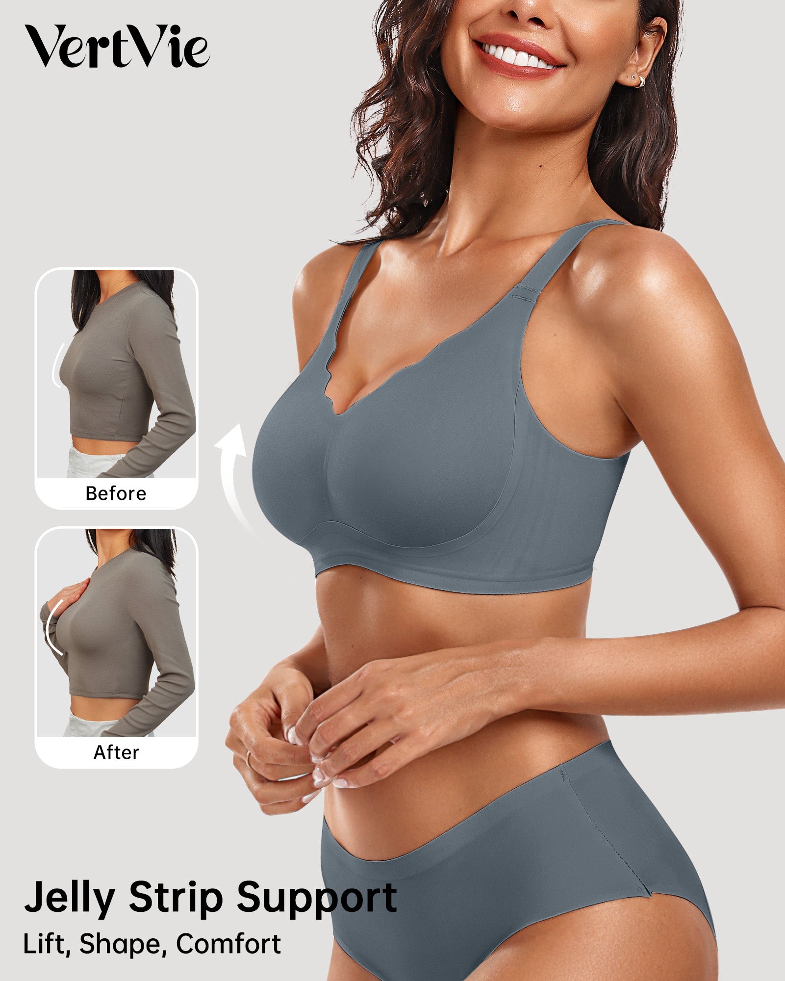 Seamless Wire-Free Scalloped Bras