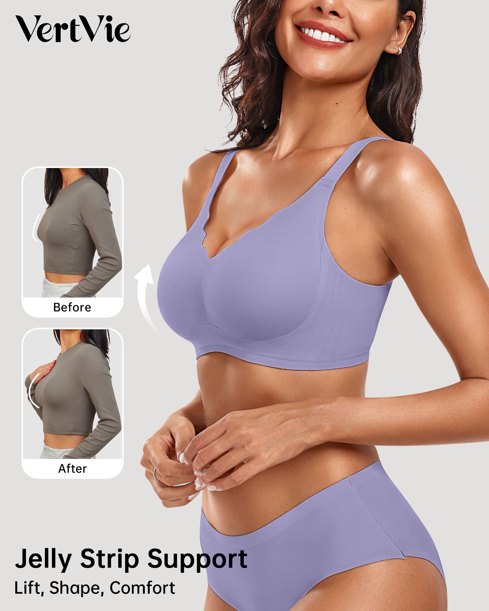Seamless Wire-Free Scalloped Bras