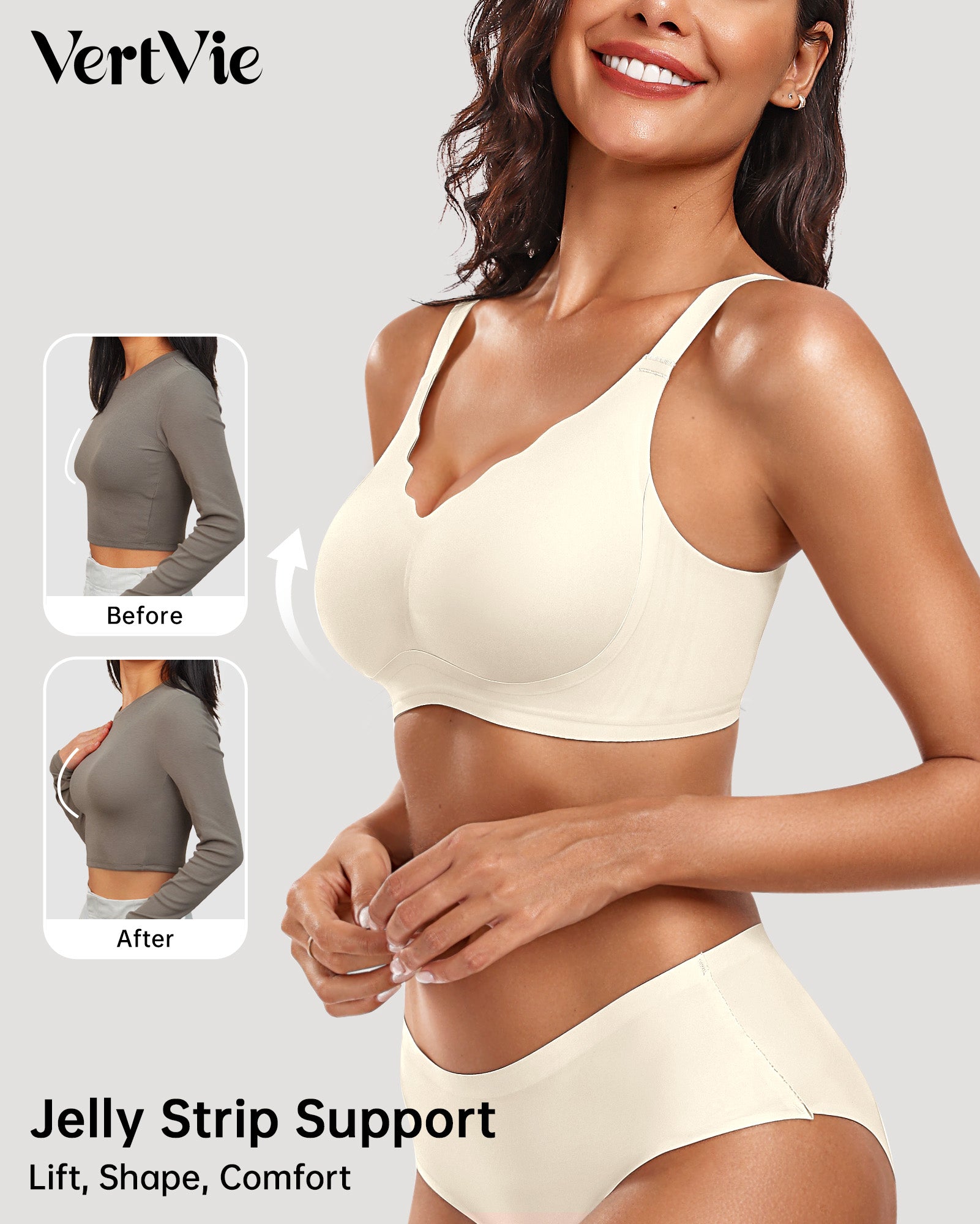 Seamless Wire-Free Scalloped Bras