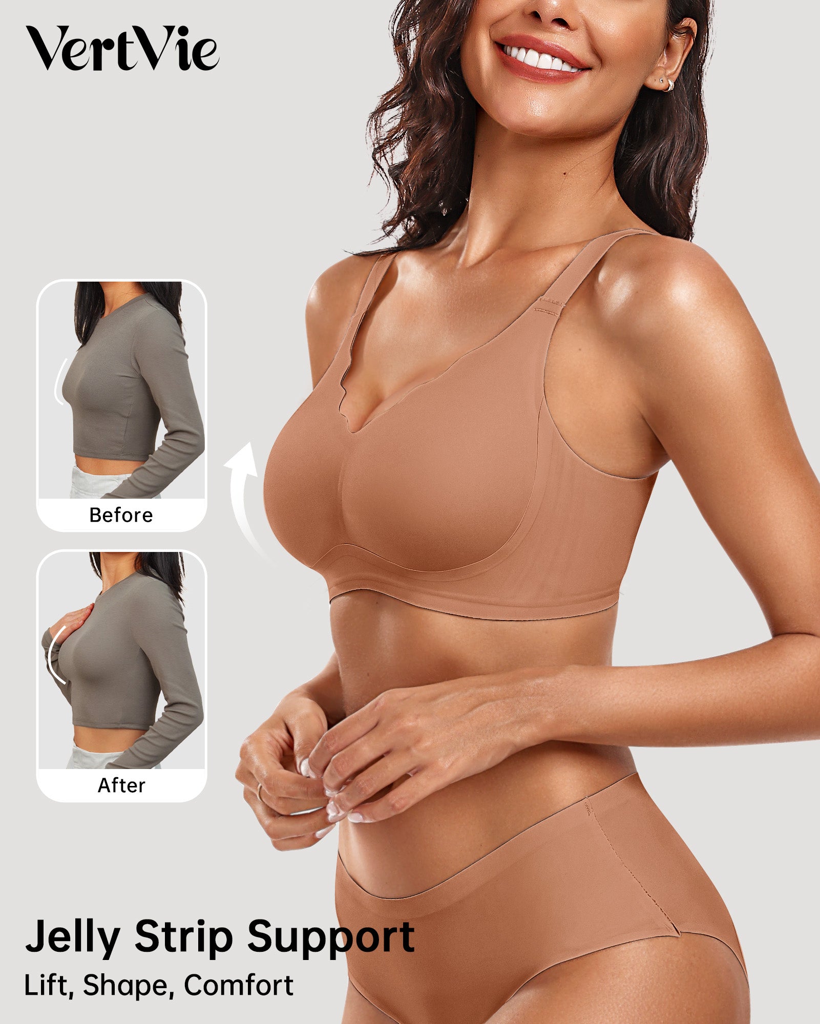 Seamless Wire-Free Scalloped Bras