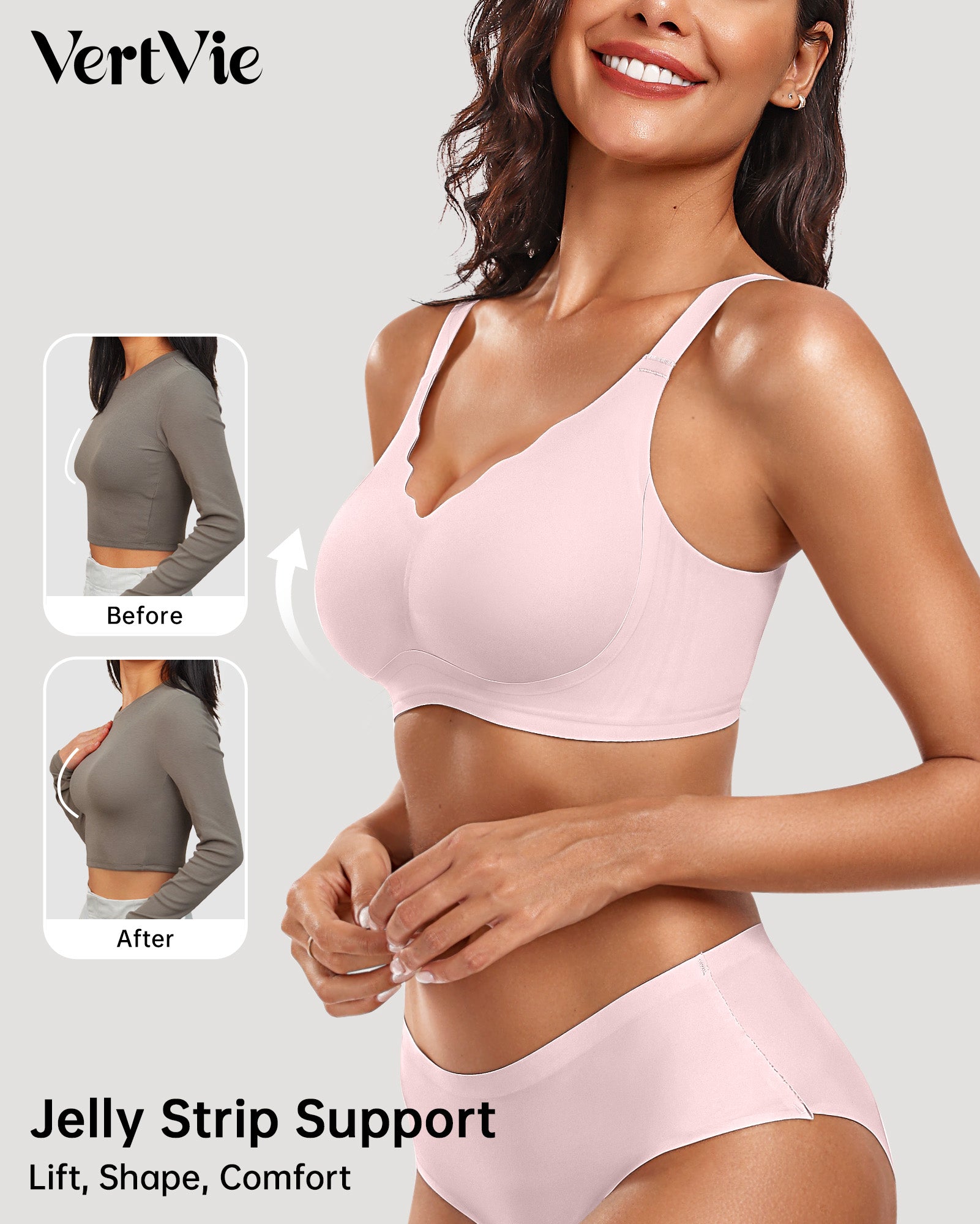 Seamless Wire-Free Scalloped Bras