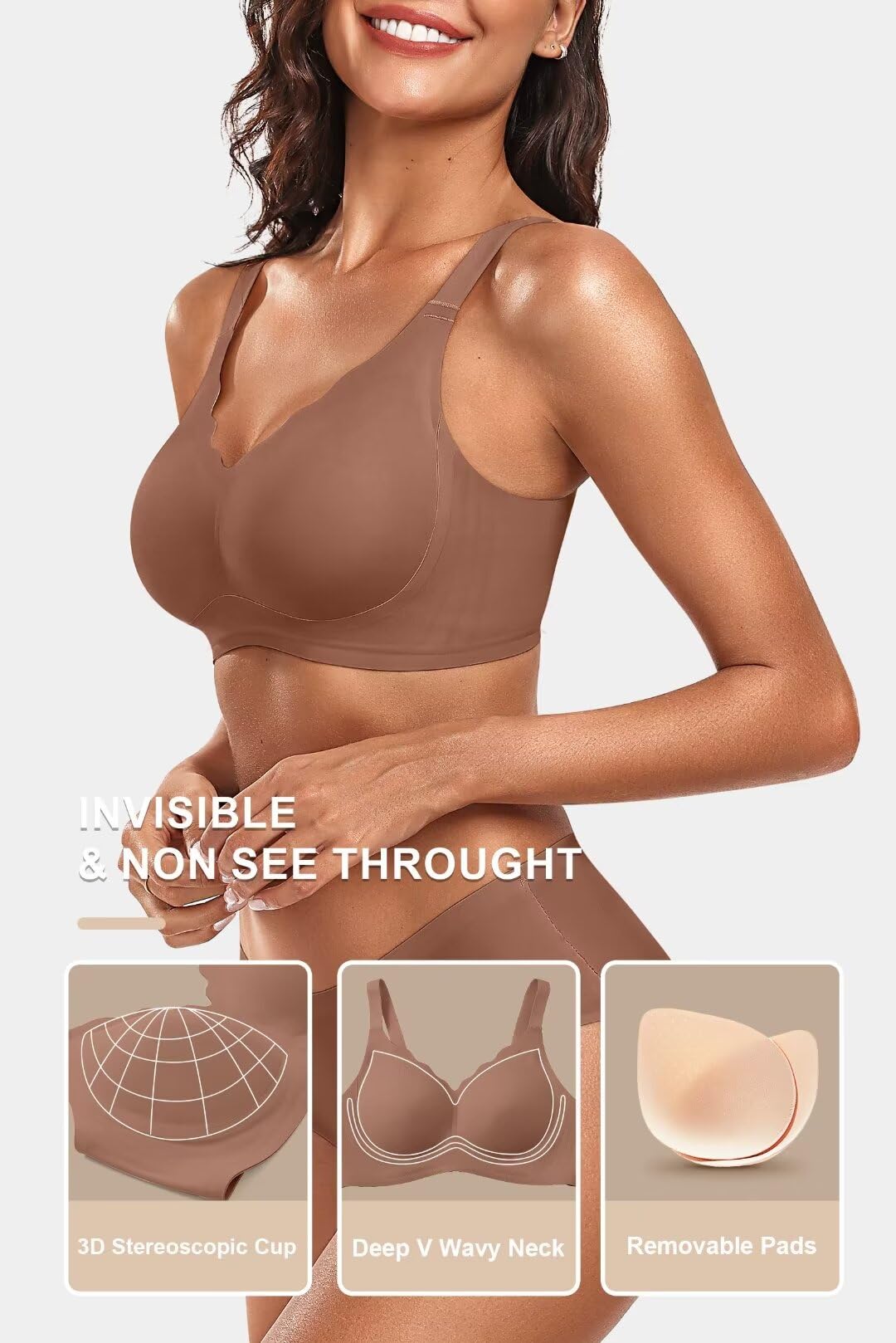 Seamless Wire-Free Scalloped Bras