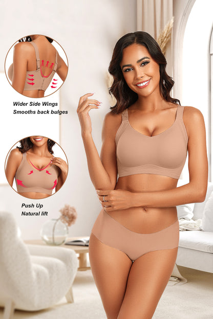 Seamless Wireless Push Up Bras with Support and Lift