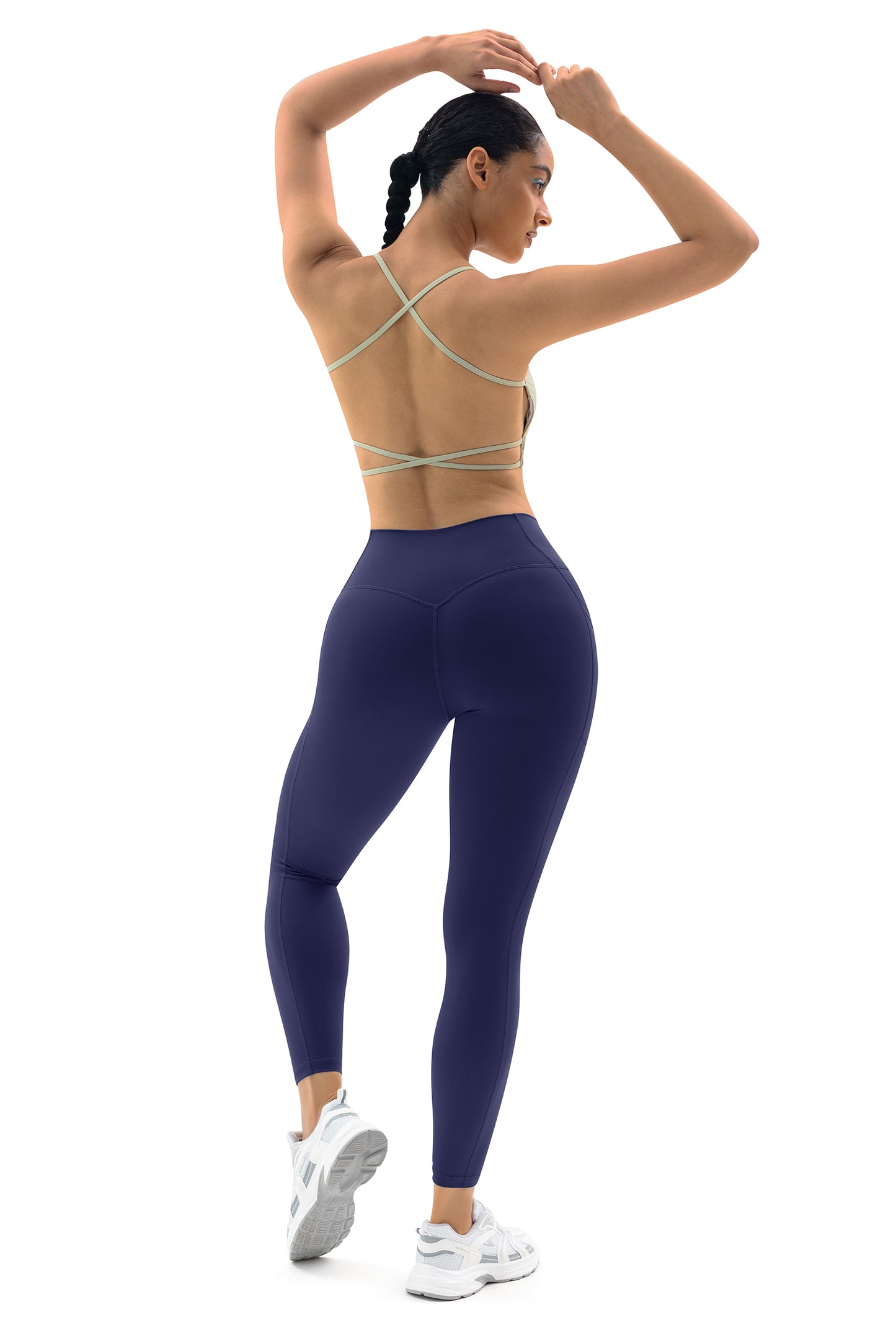 Women Crossover Gym Leggings with Pockets