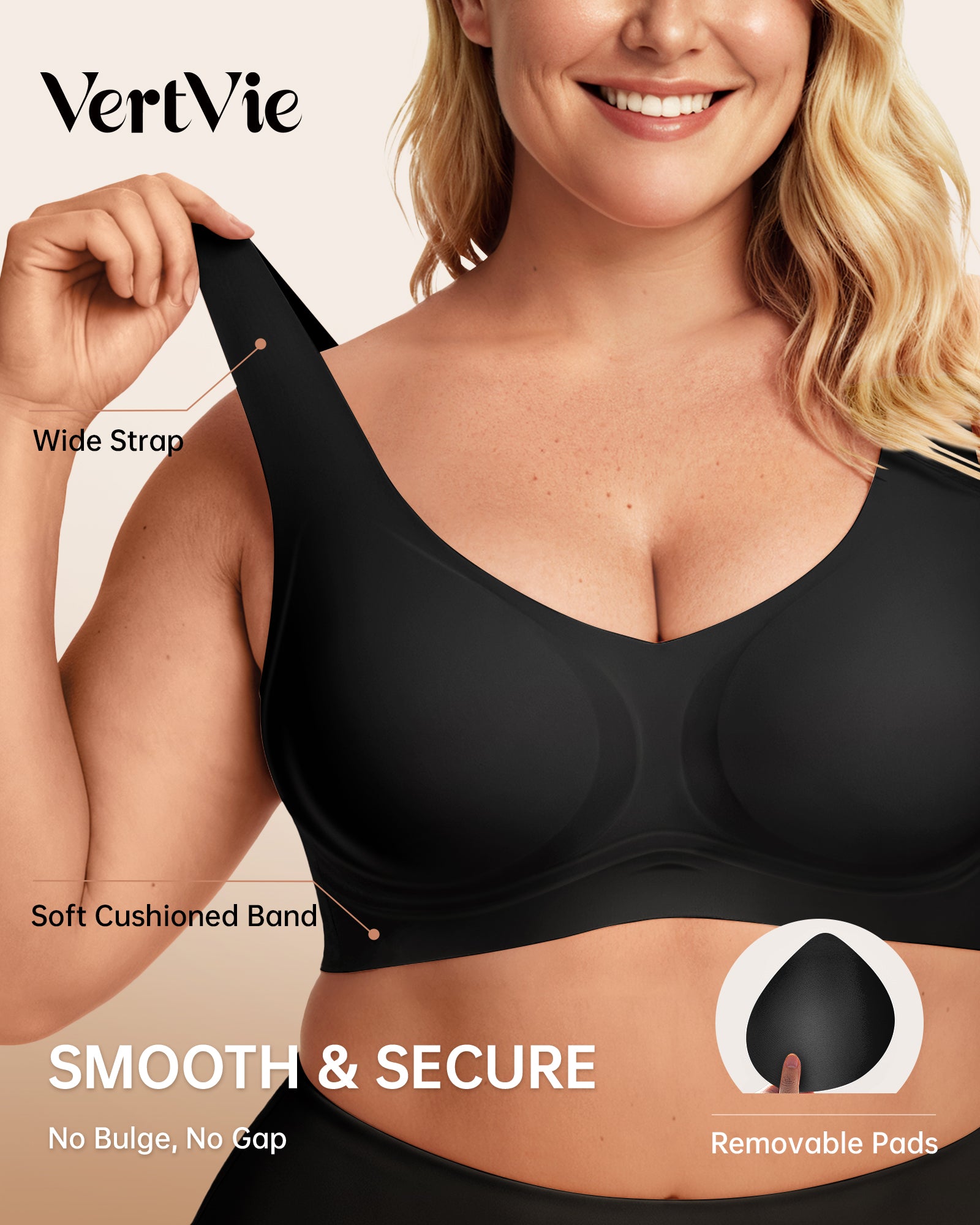 EMILY Seamless Active Tank Bra, Wireless Comfort for Everyday Movement