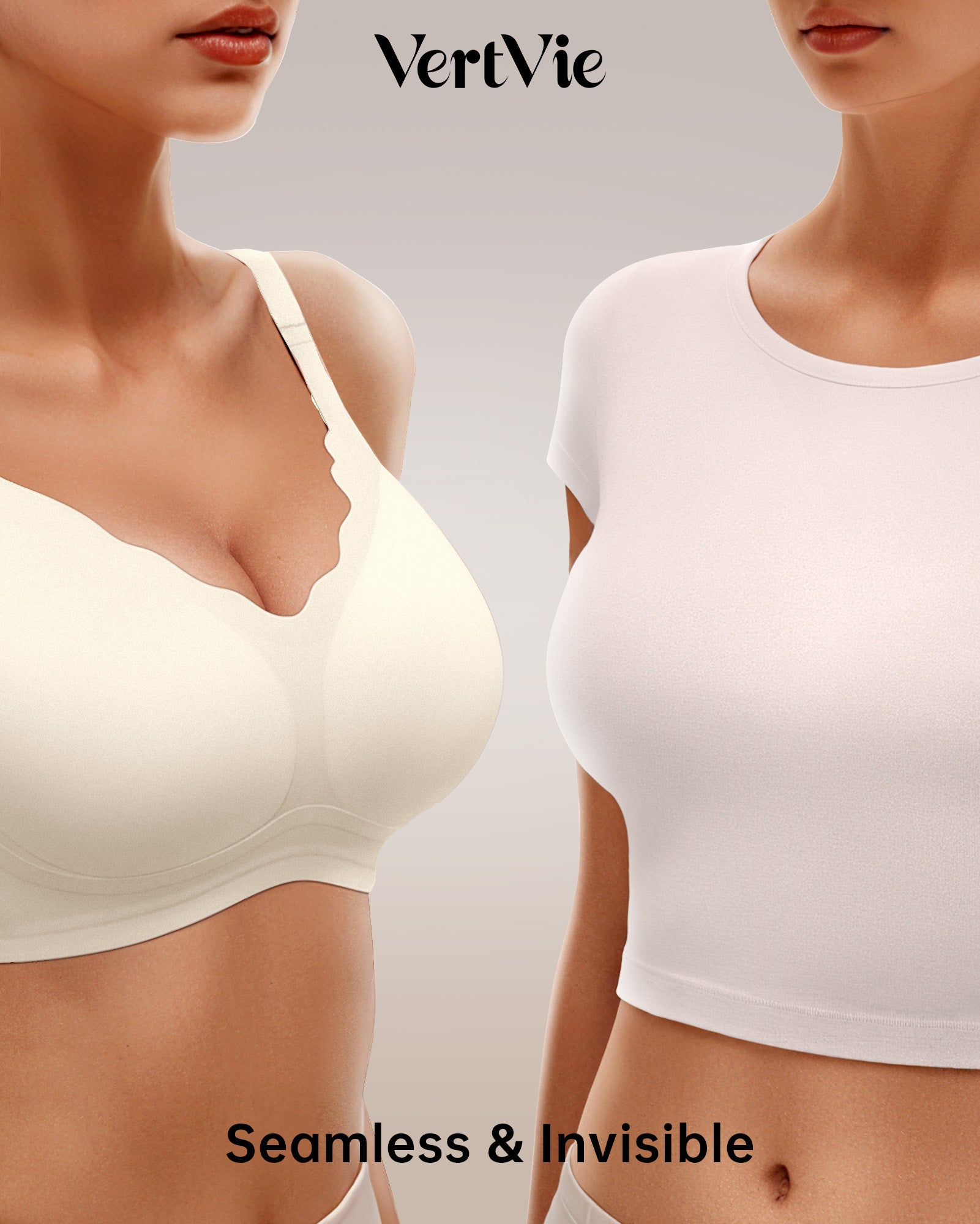 Seamless Wire-Free Scalloped Bras