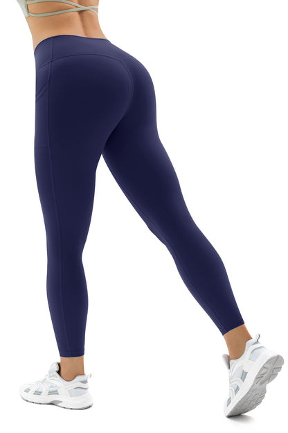 Women Crossover Gym Leggings with Pockets