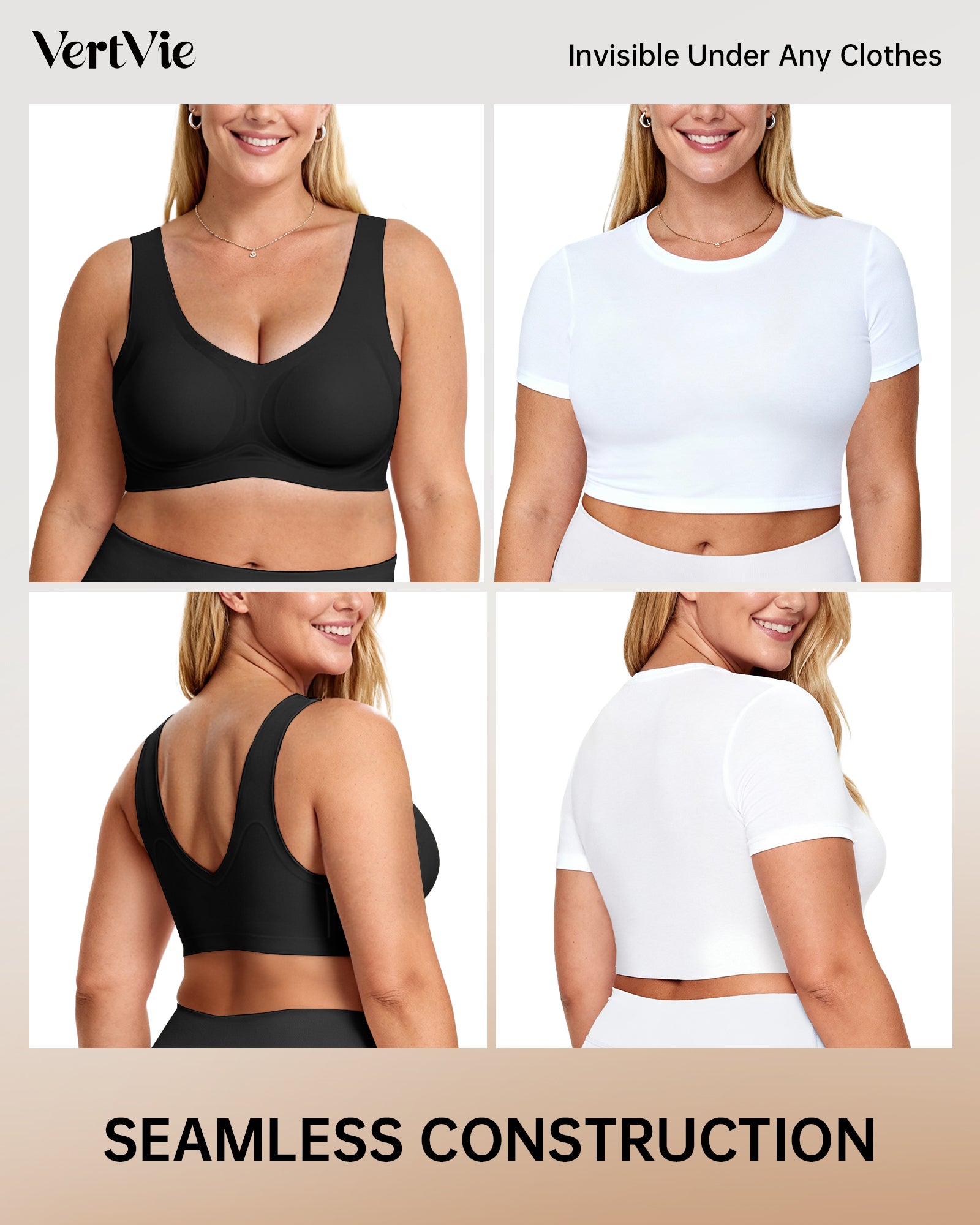 EMILY Seamless Active Tank Bra, Wireless Comfort for Everyday Movement