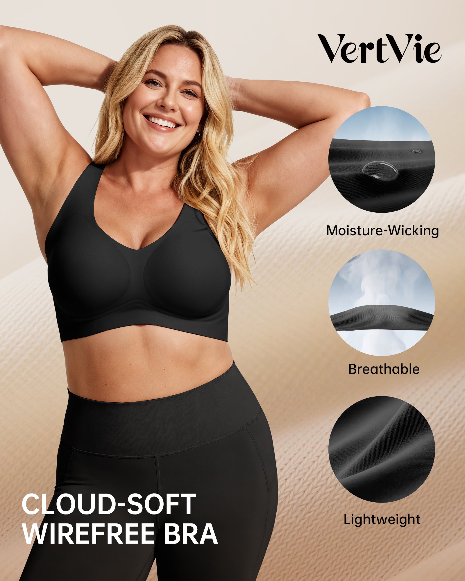 EMILY Seamless Active Tank Bra, Wireless Comfort for Everyday Movement