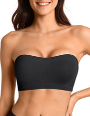 ZOE Stay Put Bandeau Bra, Wireless Seamless Comfort