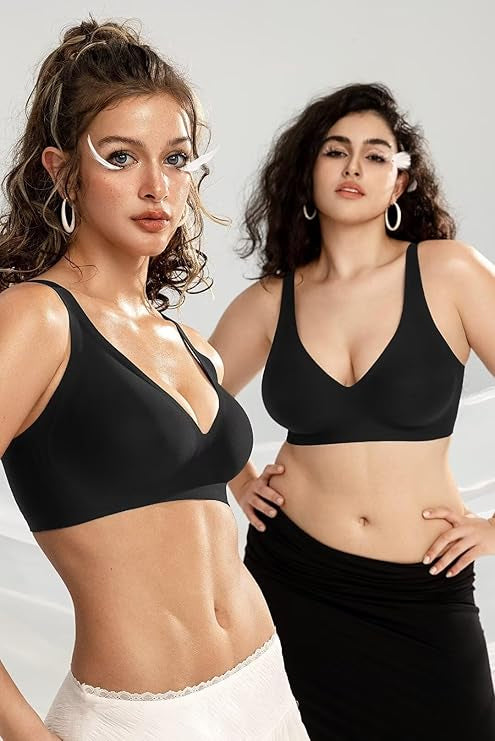 Deep V Wireless Bra