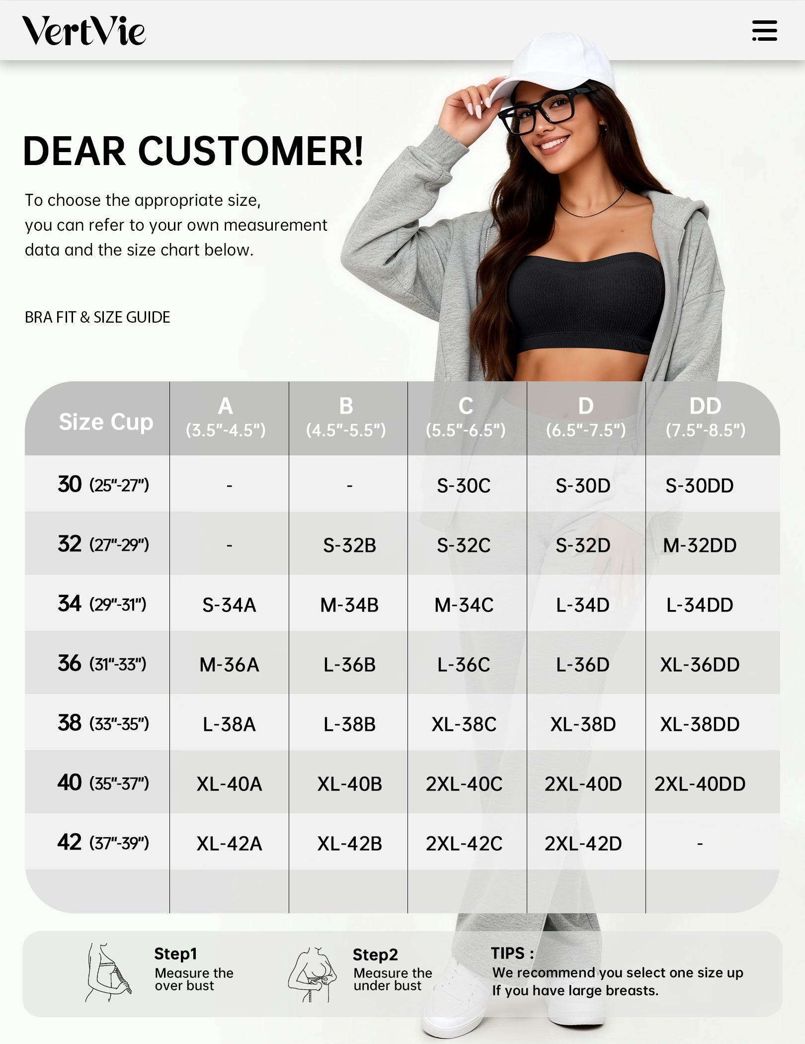 ZOE Stay Put Bandeau Bra, Wireless Seamless Comfort