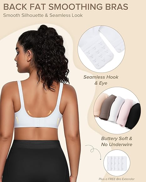 Wireless Bras with Front - Adjustable Straps