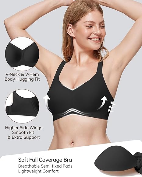 V Neck Sleep T-Shirt Everyday Bra