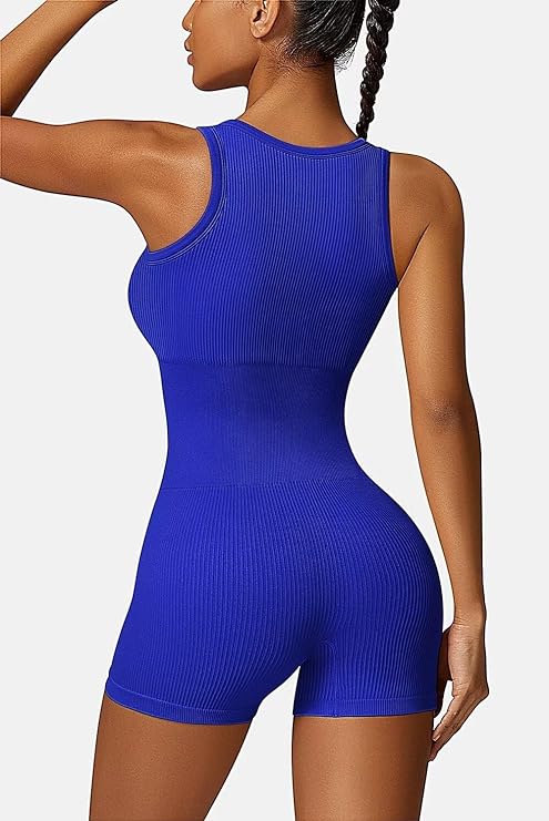 Ribbed Padded One Piece Romper