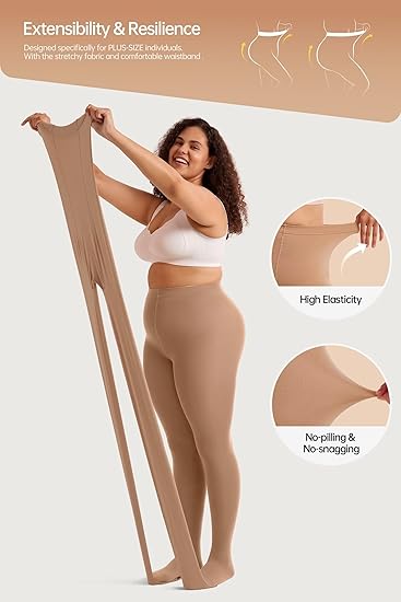 Plus Size Fleece Lined Tights