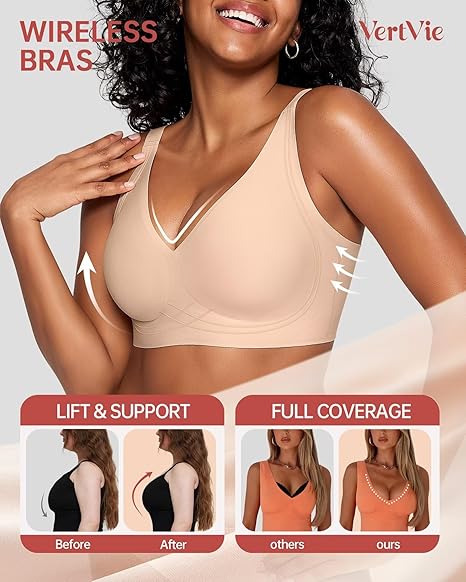 Deep V Wireless Sleep Bra
