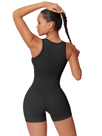 Ribbed Padded One Piece Romper