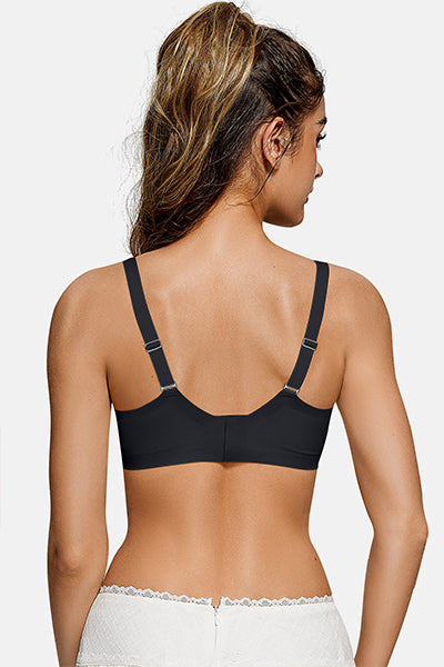 Scalloped Seamless Bra with Breathable Mesh