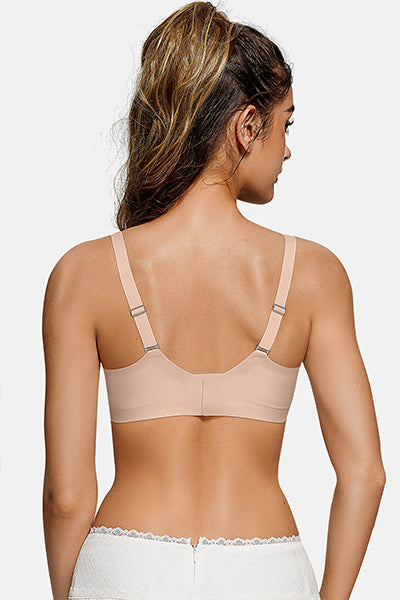 Scalloped Seamless Bra with Breathable Mesh