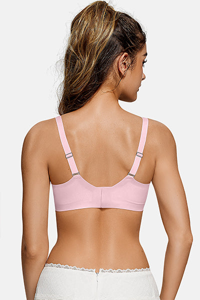 Scalloped Seamless Bra with Breathable Mesh