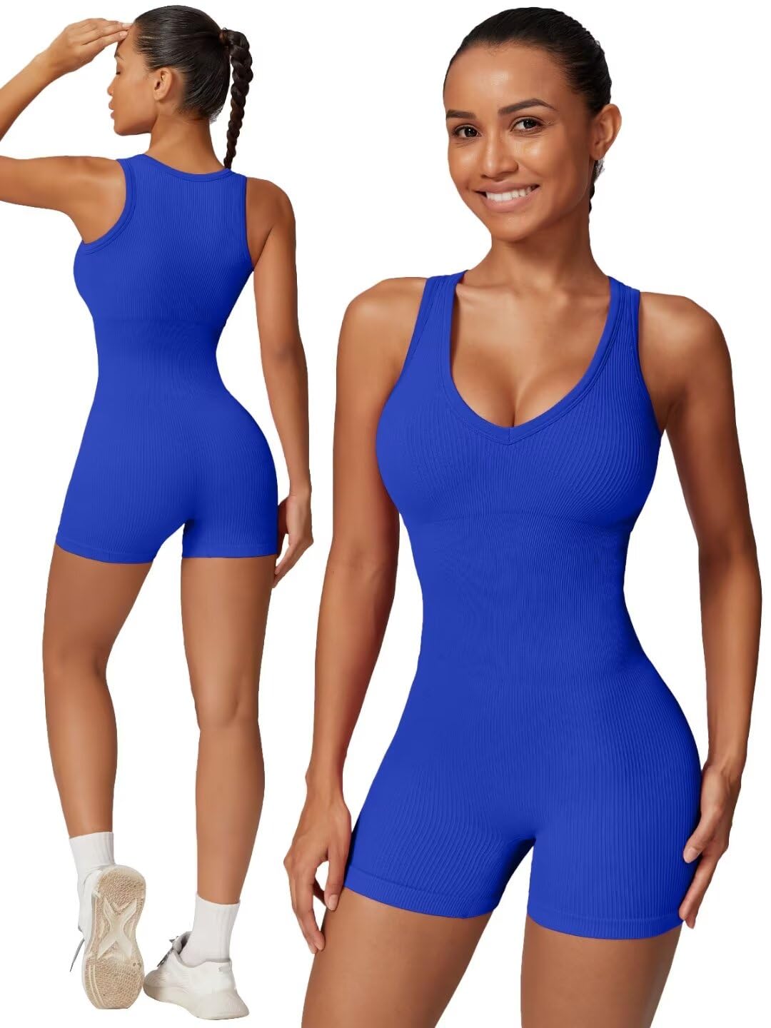 Ribbed Padded One Piece Romper