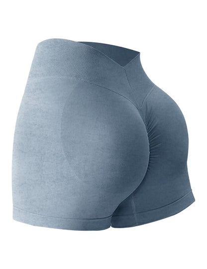 High Waisted Seamless V Back Shorts