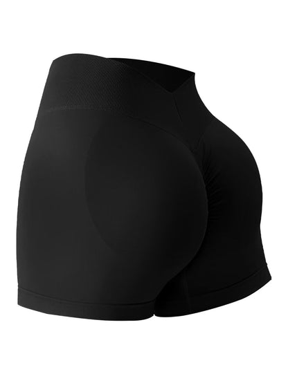 High Waisted Seamless V Back Shorts