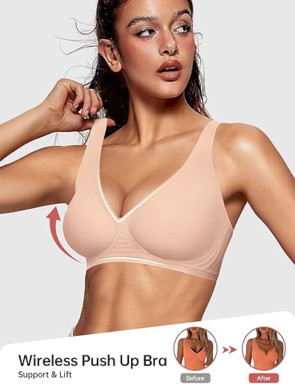 Deep V Wireless Bra
