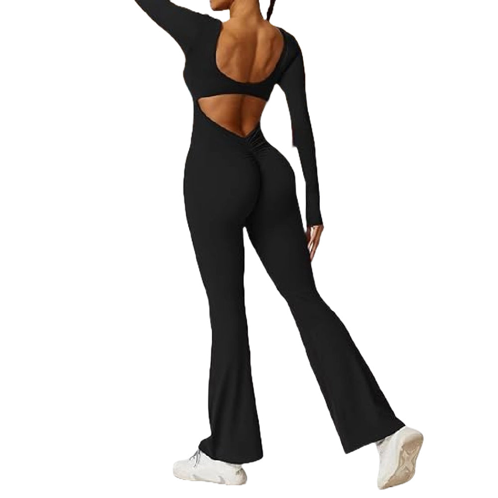 Long Sleeve Flare Jumpsuits