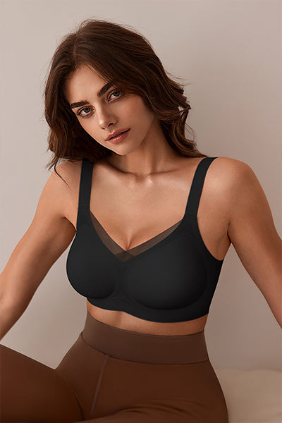 Supportive Mesh Crossover Bras