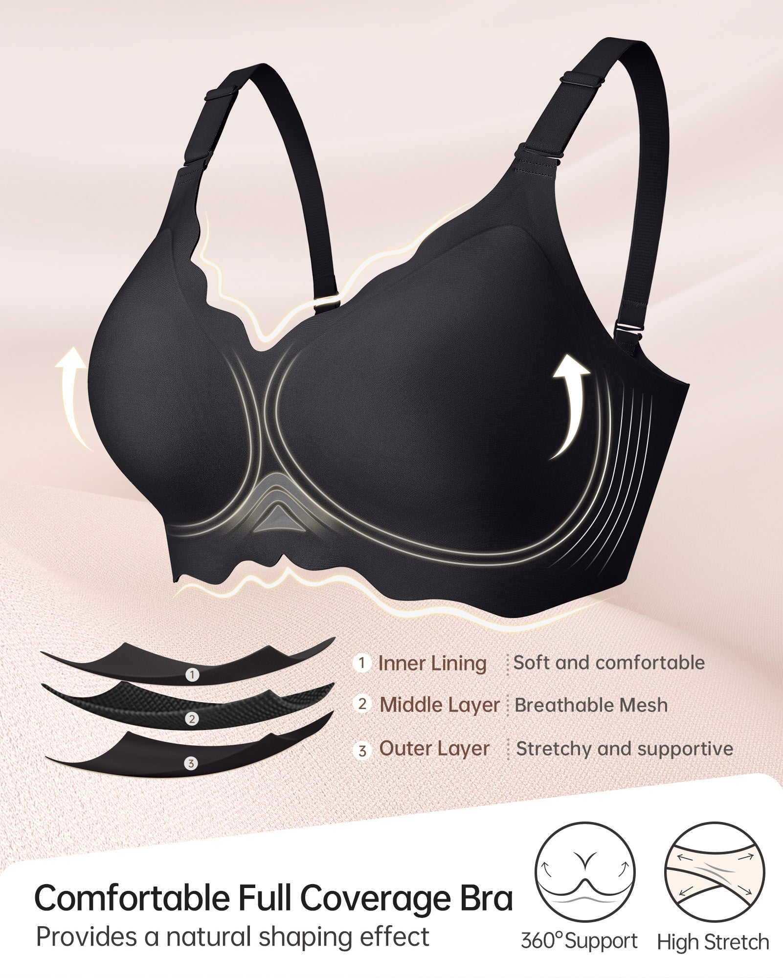 Seamless Scalloped Bras