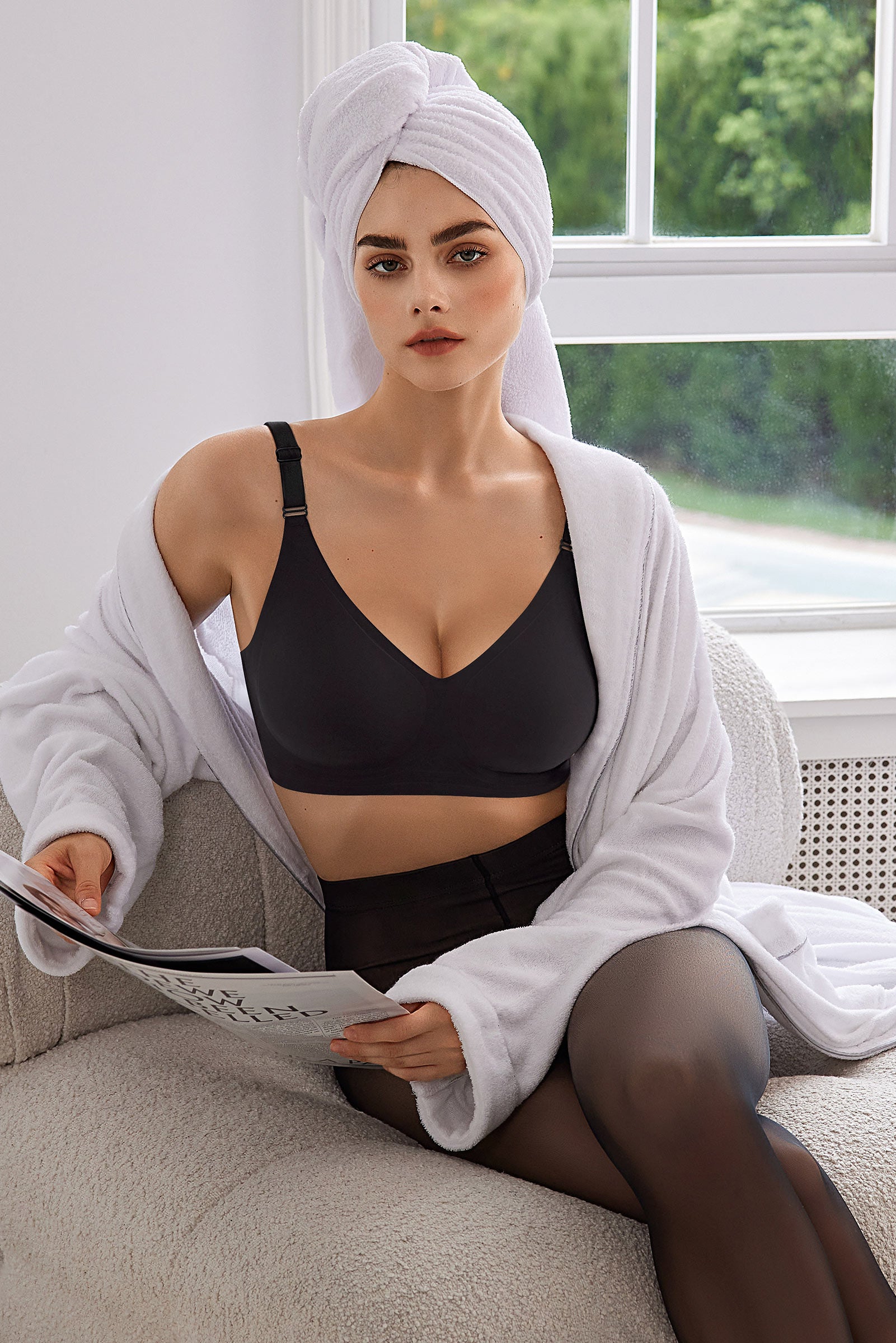 Wireless Bras with Front - Adjustable Straps