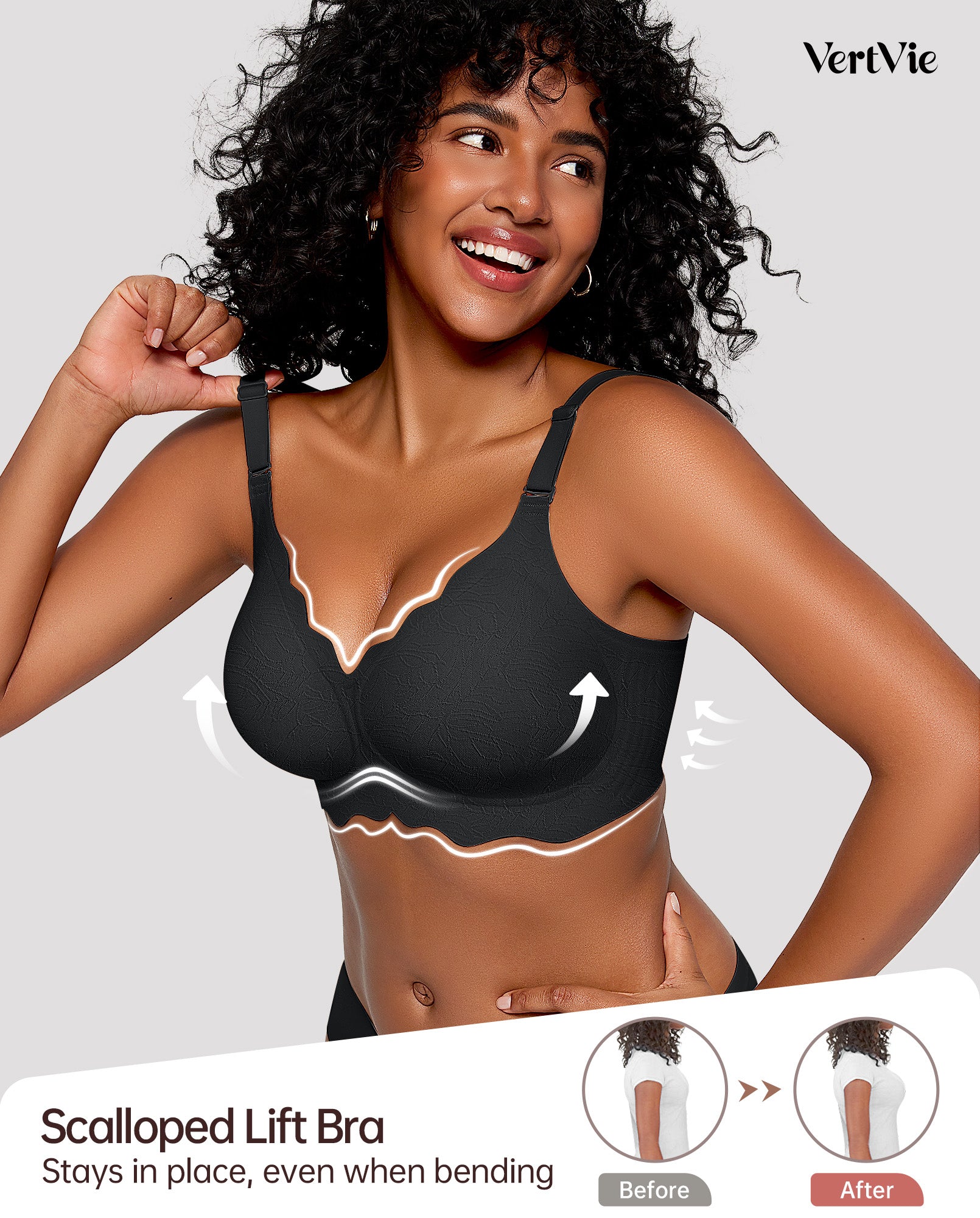 Seamless Scalloped Bras