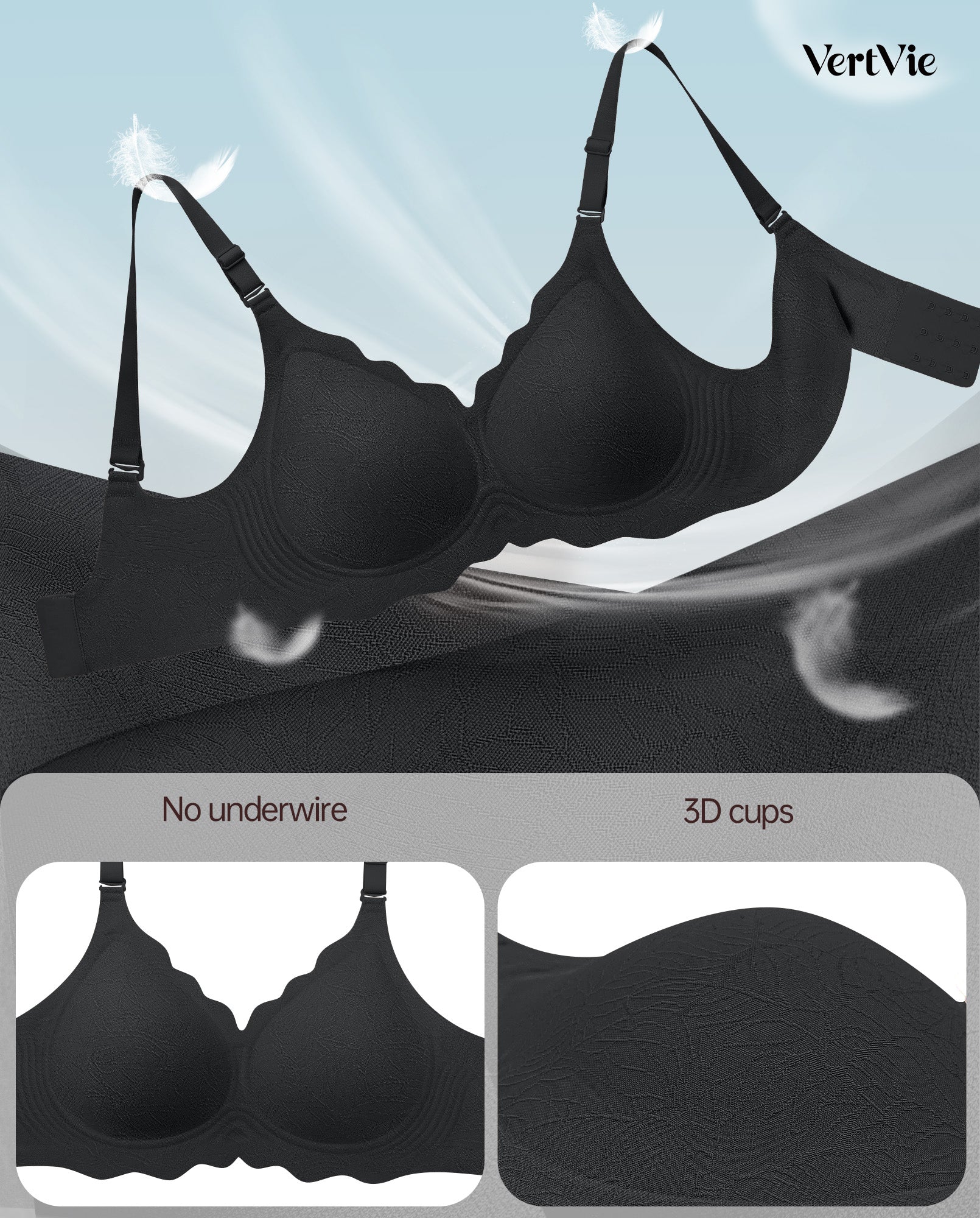 Seamless Scalloped Bras