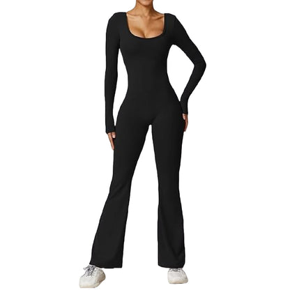 Long Sleeve Flare Jumpsuits