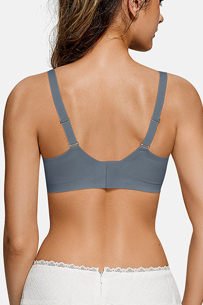 Scalloped Seamless Bra with Breathable Mesh