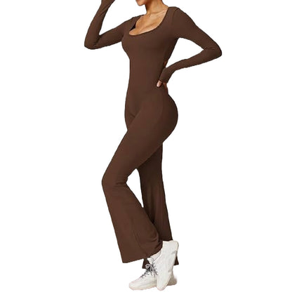 Long Sleeve Flare Jumpsuits