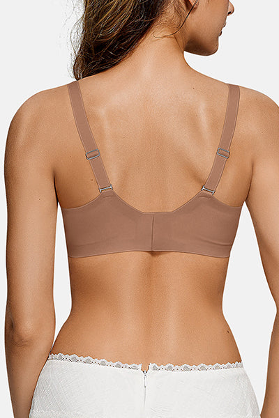 Scalloped Seamless Bra with Breathable Mesh