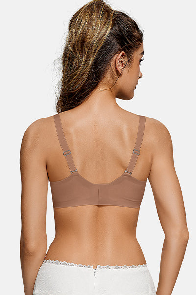 Scalloped Seamless Bra with Breathable Mesh