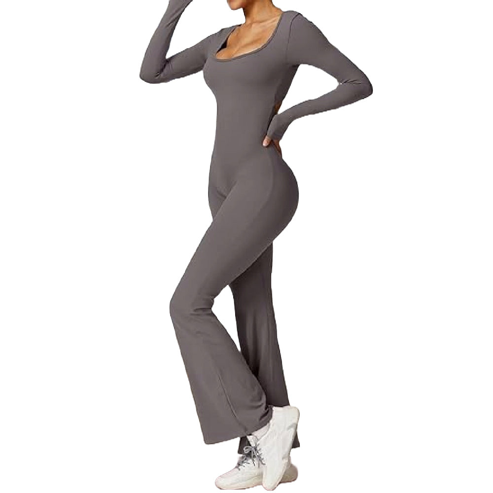 Long Sleeve Flare Jumpsuits