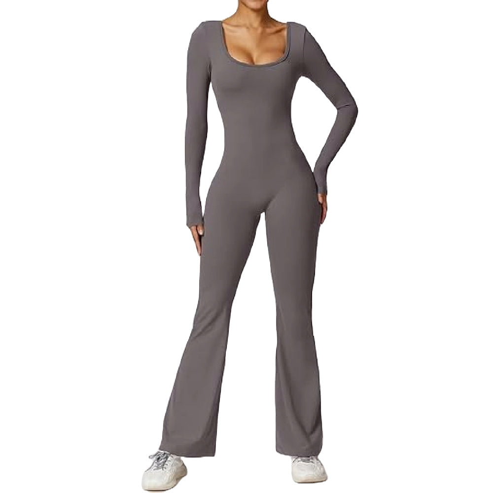 Long Sleeve Flare Jumpsuits