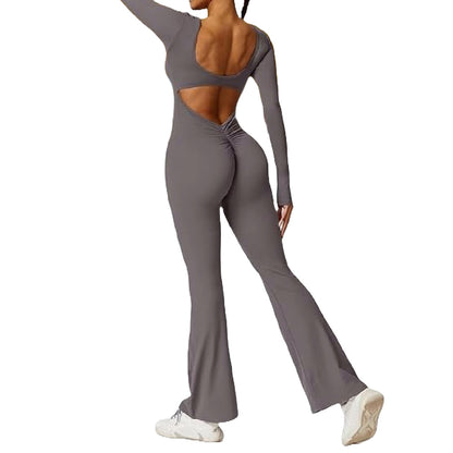 Long Sleeve Flare Jumpsuits