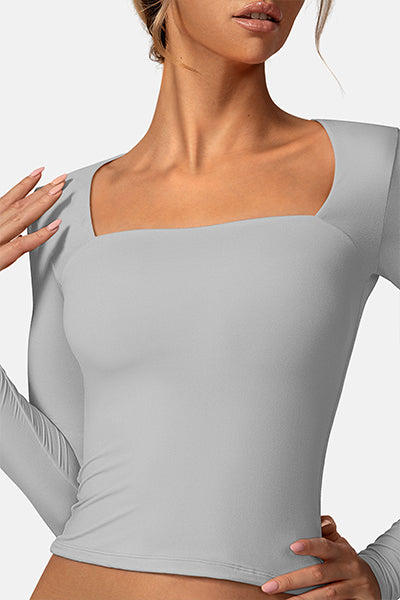 Long Sleeve Square Neck Shirt