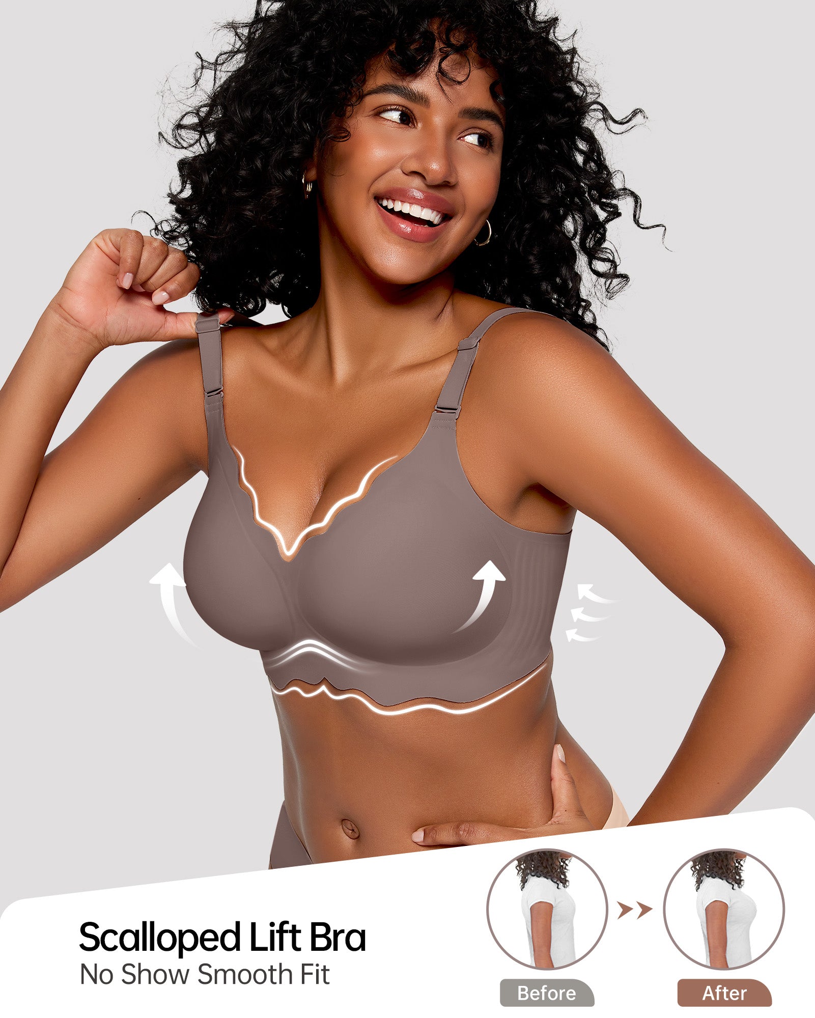 Seamless Scalloped Bras